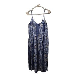 Lucky Brand Navy and White Maxi Dress